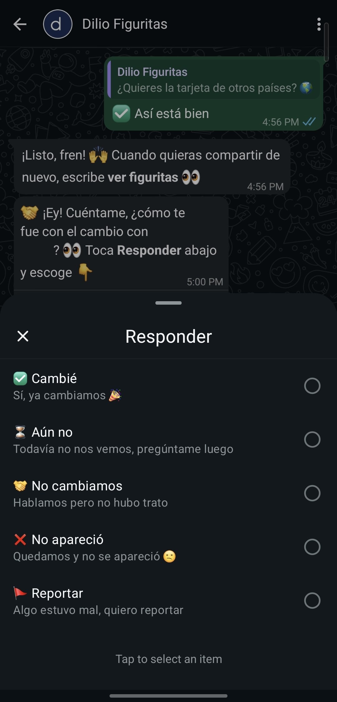 Calificar a un usuario después del cambio