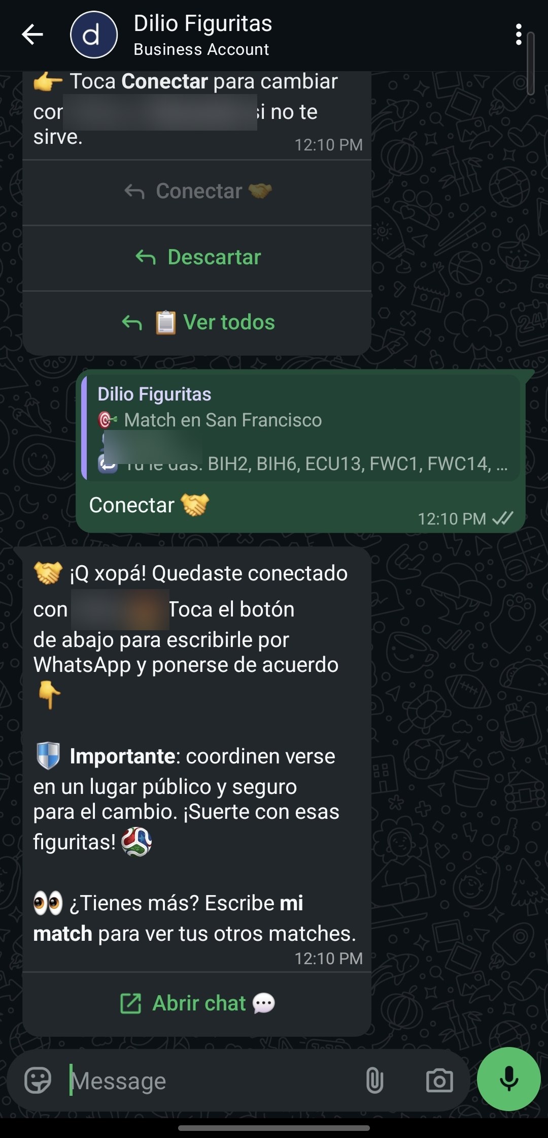 Conexión entre dos coleccionistas
